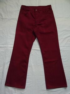 ☆ 60s70s ビンテージ LEVI'S リーバイス STA-PREST スタプレスト BIG E コットンツイル フレア パンツ W75cm ☆USA古着 SCOVILL 517 646