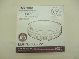 ★ 81290 東芝 LEDユニットフラット形 500 2700K 電球色 TOSHIBA LDF7L-GX53/2 LEDユニット フラット形 LED ライト 未使用 ★*