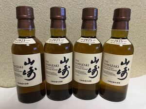 2 未開封 サントリー 山崎 180ml 4本 セット シングルモルト ミニボトル 白州 知多 ウィスキー グレーン ジャパニーズ