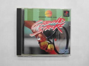 PS21-129 ソニー sony プレイステーション PS 1 プレステ グランドストローク テニス レトロ ゲーム ソフト ケース割れあり