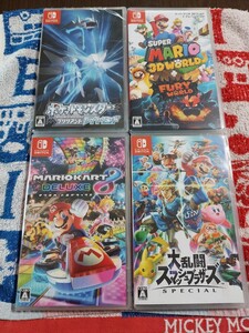 ☆3本新品未開封☆ 大乱闘スマッシュブラザーズSPECIAL マリオカート8デラックス 等の4本セット