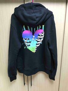 正規 19SS AMIRI アミリ LOVERS PULLOUER HOODIE BLACK × RAINBOW ラヴァーズ プルオーバー フーディー パーカー レインボー L