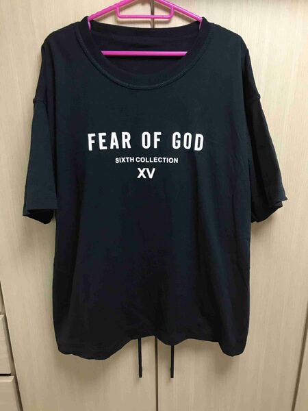 国内正規限定 19SS FEAR OF GOD フィアオブゴッド フィア オブ ゴッド SIXTH COLLECTION ロゴ Tシャツ 黒 M