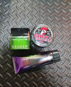 専売品ヘアワックス 3点セット hairWAX DEUXER デューサー COCK GREASE STYLING