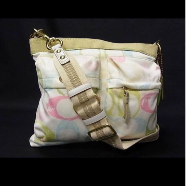 【限定セール】coach ショルダー バッグ マルチカラー トートバッグ斜め掛け used