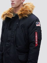 アルファインダストリー ALPHA INDUSTRIES N-3B ALPINE PARKA BLACK XLサイズ メンズ ジャケット ミリタリー almjn49503c1blxl_画像5