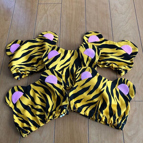 虎柄 耳つき帽子 ベビーサイズ ハンドメイド