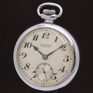 1円★アンティーク◎正規【SEIKO/セイコー】懐中時計 手巻き プレシジョン スモセコ シルバーカラー メンズ時計 A0174031