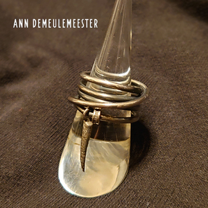 Ann Demeulemeester Silver Wound Wire Pendent Ring◆リング◇13◇アンドゥムルメステール