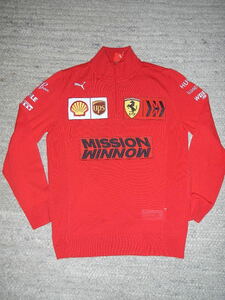 2020 フェラーリ F1 チーム支給品　クルー用　 HZ ウール セーター (薄手）　MISSION WINNOW　 Lサイズ