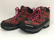 mont-bell トレッキングシューズ GORE-TEX 24cm モンベル ピンク系 ゴアテックス _画像3