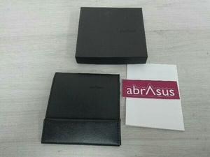abrAsus card-case Abu la suspension black cow leather box attached 