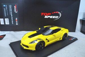 TOP SPEED シボレー コルベット Grand Sport 1/18 ミニカー イエロー