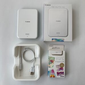 Canon キヤノン スマホ専用ミニフォトプリンター iNSPiC インスピック ブルー【フォトペーパー50枚付き】