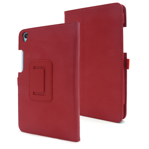 赤 在庫処分 売り切り特価■ Qua tab QZ8 (KYT32) au 手帳型 ケース カバー タブレット スタンド シンプル レザー quatabqz8 エーユー
