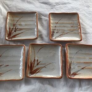 美品 萩焼 角皿 和食器 皿 銘々皿