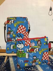 ハンドメイド スマホポーチ フラットポーチ 2点セット