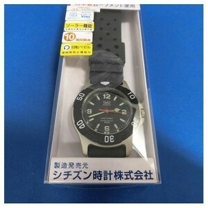 シチズン 新品 キューアンドキュー 腕時計未使用品アナログ H950J002 Q&Q CITIZEN 10気圧防水 ソーラーメイト ブラック メンズ