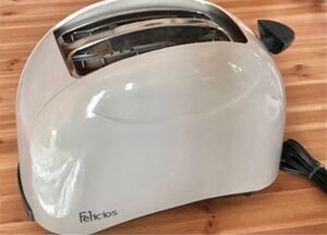 Felicios ダブルポップアップトースター 3回ほど使用の美品中古 動作OK 薄グレー 食パン トースト