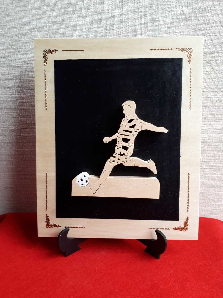 Woodworking art English letter SOCCER, Handmade items, interior, miscellaneous goods, ornament, object