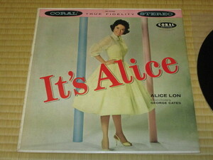 ALICE LON アリス・ロン IT'S ALICE イッツ・アリス 米 LP George Cates ジョージ・ケイツ ローレンスウェルクショウ シャンペン・ガール