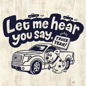 ■ TRUCK YEAH ラグランTシャツ■XLサイズ（ネイビー袖xネイビー） アメ車 アメリカ フォード FORD F150 トラック ピックアップの画像2