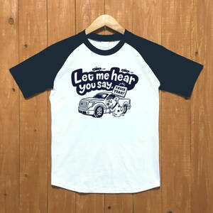 ■TRUCK YEAH ラグランTシャツ■Lサイズ（ネイビー袖xネイビー） アメ車　アメリカ　フォード　FORD　F150　トラック　ピックアップ