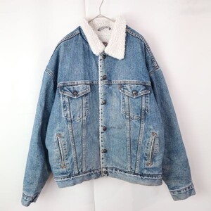Levi's リーバイス ボアデニムジャケット ジージャン デニムジャケット ボア素材 (XL) 中古 古着 1円スタート 最落なし J9942