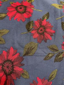 紺色 花柄 布 生地 はぎれ 98cm×70cm