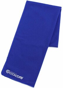 ブルー Coolcore(クールコア) 冷感メカニズム スポーツタオル ブルー 30cm&times;110cm