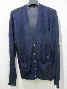 即決 2012AW UNDERCOVERISM アンダーカバーイズム UNDERCOVER 12AW gilapple刺繍 配色ニット 前後カラー切替 ウールニットカーディガン 2