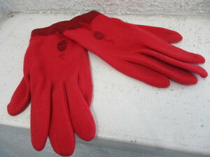  prompt decision 1990 period Christian Dior Christian Dior 90*s wrist &CD Logo suede switch leaf embroidery entering knitted glove gloves red red 