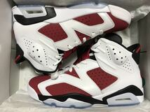 未使用 NIKE AIR JORDAN 6 RETRO CARMINE ナイキ エア ジョーダン 6 レトロ カーマイン US9.5（27.5cm）_画像1