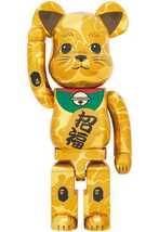 ★送料無料★正規品★BE@RBRICK BAPE 招き猫 金メッキ 1000% メディコムトイ ベアブリック 2022年　謹賀新年　MEDICOMRBRICK _画像1