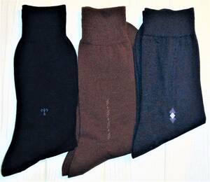 ( мужской * носки * новый товар ) высокое качество хлопок . one отметка рисунок носки 25.3 пара комплект чёрный * чай * темно-синий Y1,800+ налог 