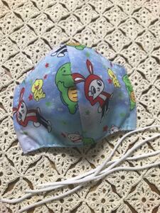 ☆ハンドメイド 立体インナー☆幼児用 子供用 まいぜんシスターズ柄ブルー 小学生用