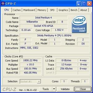 INTEL Pentium4 1.80 GHz (Willamette) Socket478 ★中古正常品★