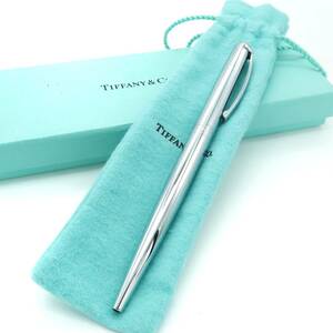 【送料無料】 希少 美品 Tiffany&Co. ティファニー シルバー T字 ライン ボールペン 筆記用具 BF18