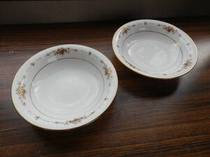 NORITAKE ノリタケ IVORY CHINA SUFFOLK 19センチ 深皿 スープボール 花柄*401