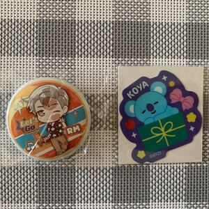 ぴた！でふぉめ★TinyTAN★Dynamite缶バッジ★RM1個& BT21グミ　ダイカットシール★KOYA1枚セット