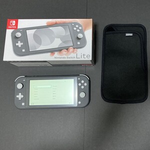 Nintendo Switch lite 本体 グレー ソフトポーチつき