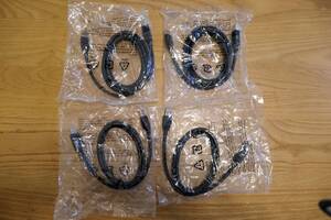 USB3.0 A-Bケーブル(オス-オス)1m 2本 2m 2本(計4本セット) 新品未開封
