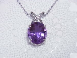 [ limit market ]* free shipping * beautiful color. Ame si -stroke *4ct* necklace * silver 925