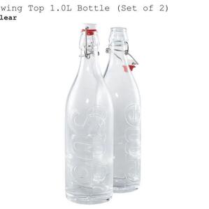 未使用品 Supreme Swing Top 1.0L Bottle (Set of 2) Clear シュプリーム ボトル (2個セット) クリアー 瓶 21FW BOX LOGO