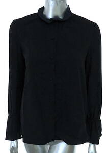  two point and more free shipping! D02 Demi-Luxe BEAMSte milk s Beams long sleeve shirt blouse 36 lady's tops black black navy blue navy 