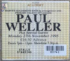 Paul Weller★1995年11月27日ロンドンBrixton Academy公演チケット