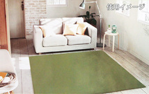 シャギー　ラグ　185×185cm　正方形　パレス　グリーン　　 カーペット じゅうたん 絨毯 ふわふわ ふかふか さらさら リビング_画像8