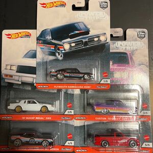 ★Hot Wheels POWER TRIP 5台セット★GMC SYCLONE DODGE CHALLENGER CHEVY LUV BUICK Plymouth BARRACUDA