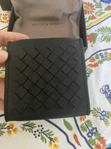 新品　本物　ボッテガヴェネタ BOTTEGA VENETA イントレチャート 小銭入れ 折財布 ブラック 箱付き_画像5