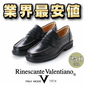 【安い】金谷製靴 リナシャンテ バレンチノ Rinescante Valentiano ビジネス ウォーキング シューズ ローファー 4E 3701 ブラック 25.0cm